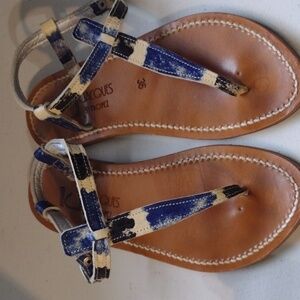 K.jacques sandals white and blue size 36 KJACQUES